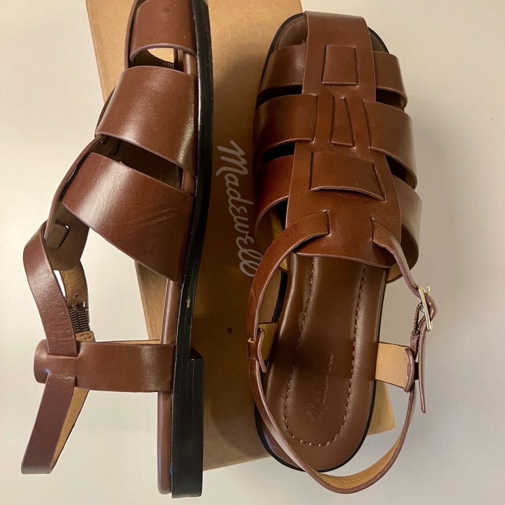 Madewell Tegan Leather Fisherman Sandals